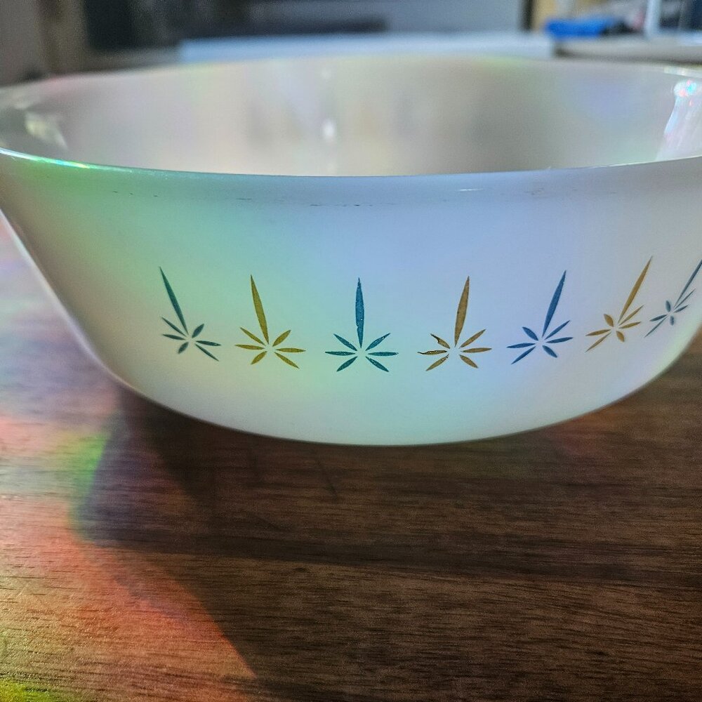 vintage anchor hocking fire king candle glow round casserole dish